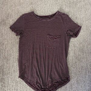 American Eagle Outfitters Purple Striped Tee